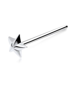 Star Silver Straight Nose Stud NSKA-604